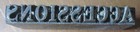 ANTIQUE STEEL METAL STAMP "ACCESSIONS" MUSEUM ROYALTY PRINTING — photo 2