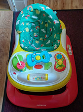 Mothercare Rainbow Baby Walker with Play Tray, Red/Yellow Activity Toy Tray