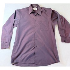 Etienne Aigner Mens Plum Purple Button Down Shirt 15.5 32/33