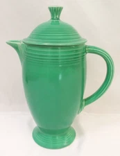 Vintage Fiesta Homer Laughlin Older HLC Coffeepot & Lid Light Green Large USA