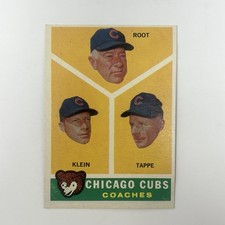 1960 Topps - Chicago Cubs Coaches - Charlie Root, El Tappe, Lou Klein #457 (RC)
