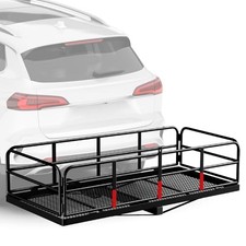 500 LBS Hitch Cargo Carrier 60"x24"x14" Folding Hitch Cargo Carrier Basket