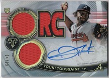 2019 Topps Triple Threads Base Rookies Auto Relic TOUKI TOUSSAINT RFPAR-TT #4/99