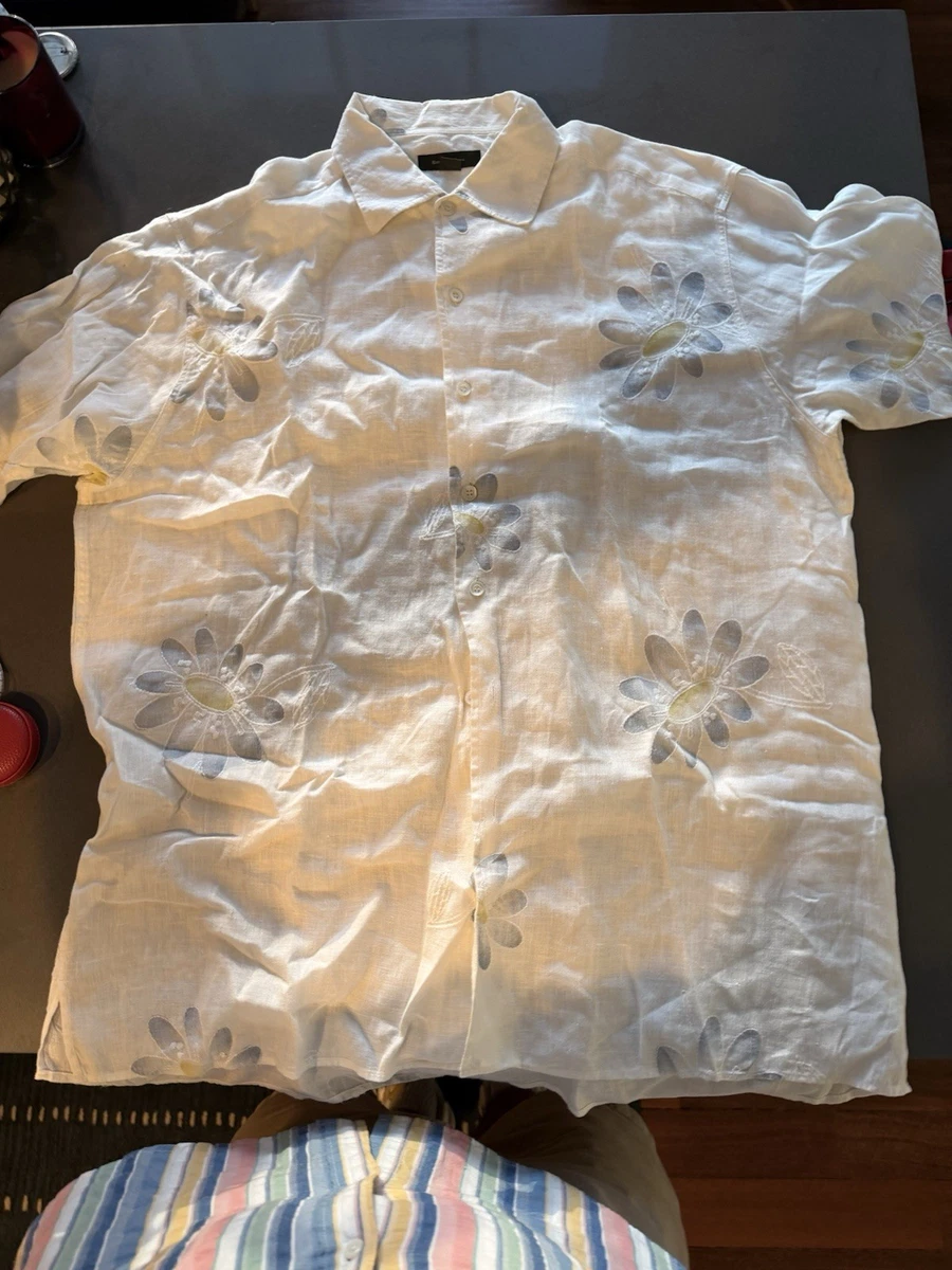 Ermenegildo Zegna Linen Short Sleeve Casual Button-Down Shirts for