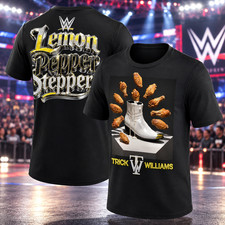 2026 Trick Williams Lemon Pepper Stepper Black Graphic Wrestling Shirt