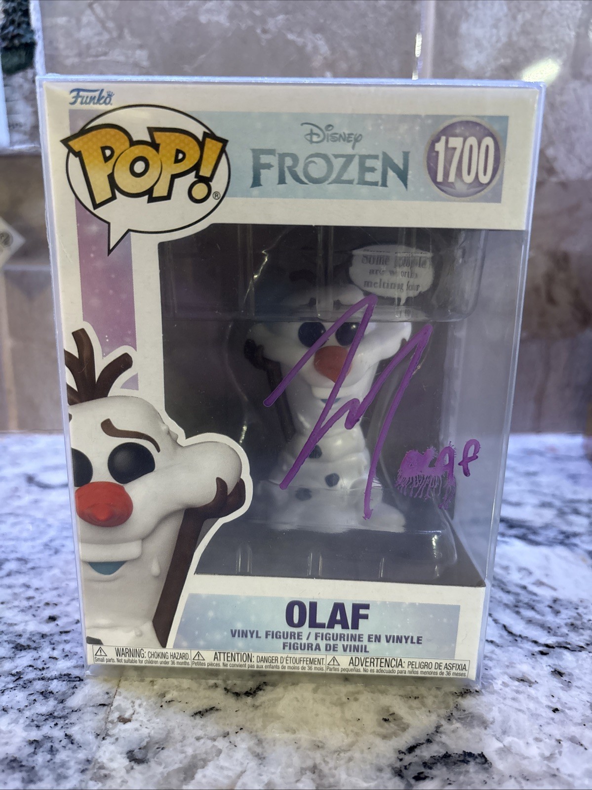 OLAF Funko Pop 1700 Signed by Josh Gad w/ COA From Disney&rsquo;