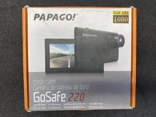 NEW PAPAGO GOSAFE 220 DASH CAM FULL HD 1080P BLACK - BUILT-IN G-SENSOR & LOOP