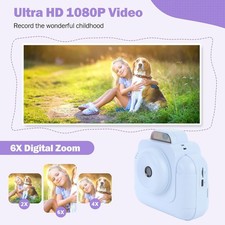 Kids Print Camera 2.4 Inch Screen 48MP 1080P 6X Digital Zoom HD Com UZVY