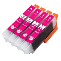 4 Magenta Tintenpatronen Ersetzen Epson T2433 (24XL) Non-Oem / Kompatibel