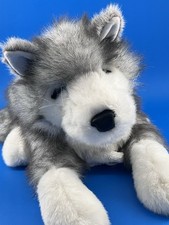 Folkmanis Timber Wolf Husky Full Body Hand Puppet Plush 18 Stuffed