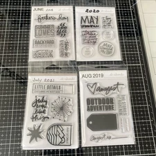 Ali Edwards Stamps May June July Aug Project Life Planner Journal 3x4 Lot Of 4