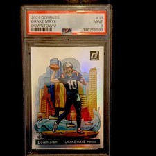 Donruss Downtown Drake Maye Rookie #13 Patriots PSA 9 Football Card