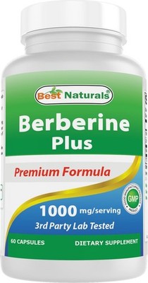 Best Naturals Berberine Plus 1000 mg/Serving 120 Capsules - (non-gmo)