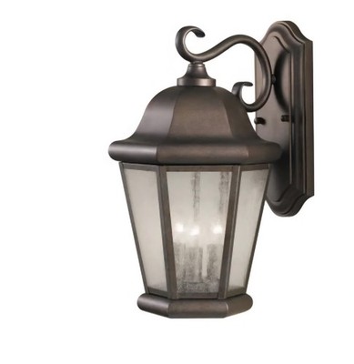 Generation Lighting Martinsville 3-Light Outdoor Wall Light in Bronze