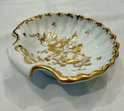 Rare Mid-20th C Limoges Édition D Art Shell Dish   Pristine French Porcelain 