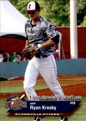 2013 Evansville Otters Choice SGA #17 Ryan Kresky Freehold New Jersey NJ NM Card
