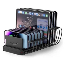 Charging Station for Multiple Devices,  60W 10 Port USB Fast Charging Station 