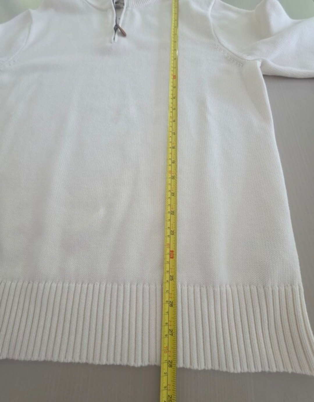 NWt J.Crew Men's Heritage cotton quarter-zip sweater Ivory Sz XL $118 Old Money image 10