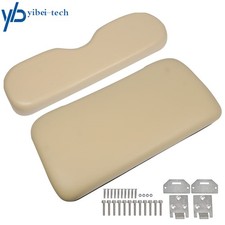 Tan Golf Cart 2PC Front Seat Cushion W/Hardware For EZGO Medalist TXT 1993-2013