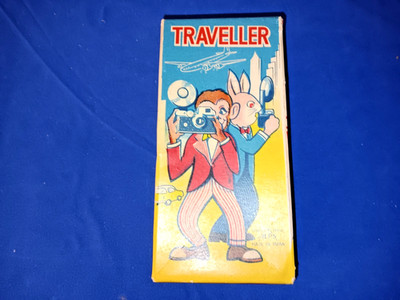 Vintage Alps Windup Traveller Monkey with Camera, Original Box, Works. Japan