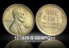 1925S * Solid Blazing Red!! Superb GEM BU ORIGINAL MS LINCOLN WHEAT CENT * PQ++
