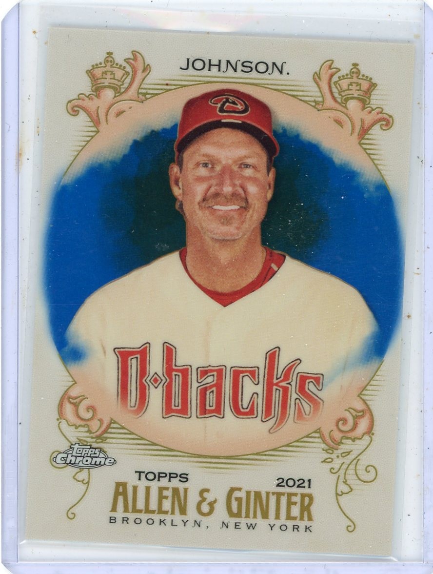 2021 Topps Allen & Ginter Chrome Blue Refractor /150 Randy Johnson #54