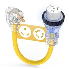 30 Amp to 50 Amp RV Power Adapter, 50Amp to 30Amp RV Plug, 30M/50F Locking