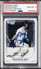 2011 TRADING CARD BRANDON BELT PSA DNA 10