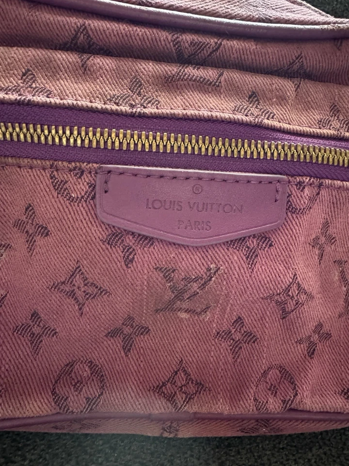 Louis Vuitton Monogram Denim Belt Bag – Purple – Authentic – Pre-Owned with Wear - Image 3 of 4