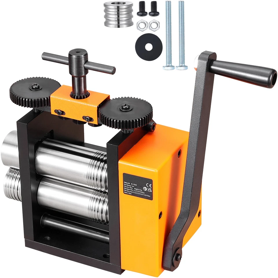 Laminoir de Bijoutier Machine de Laminage Bijou 75 mm Engrenage 1 : 2 - Photo 1/4