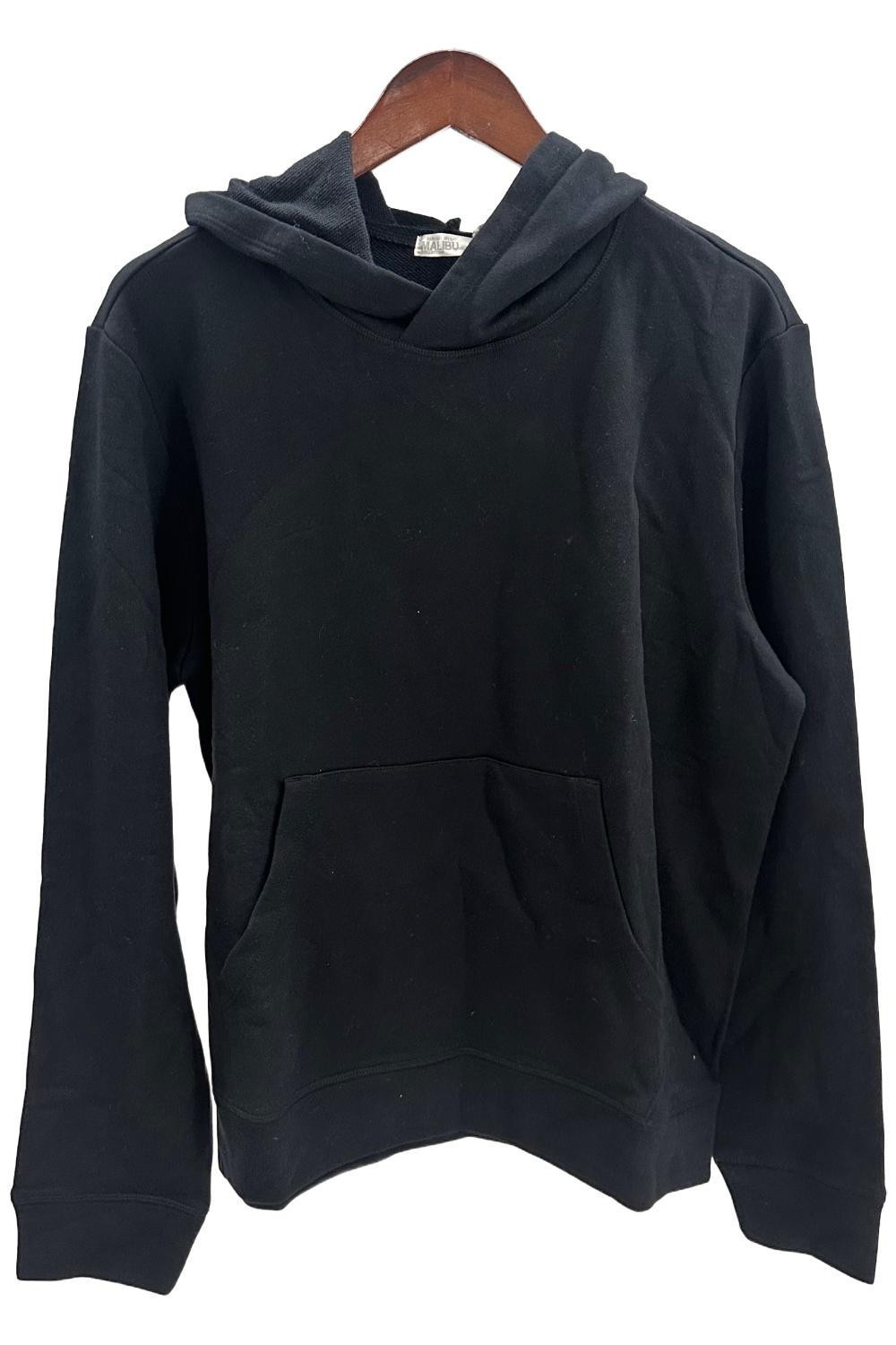 Мужская толстовка Barefoot Dreams из коллекции Malibu с капюшоном из французского махра черного цвета 9190₽