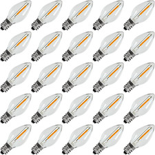 25Pack C7 LED Christmas Light Bulbs,0.6W Equivalent 7W Night Light Bulb