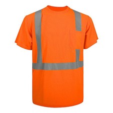 Condor 857Fn8 Hi-Vis T-Shirt, 2, R, Polyester, Orange, 5Xl