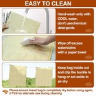 2 Pack Sourdough Beeswax Bread Bags for Homemade Bread Storage with Lining, Cott