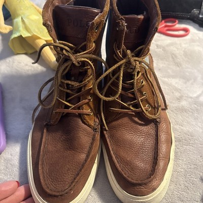 Polo Ralph Lauren Tedd Tan Leather Lace up Boots - Mens 9D