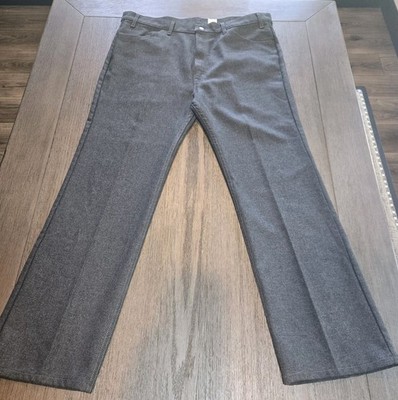 Vintage 70s Style Levi's Panatela Polyester Flare Pants Action Slacks Men 42x32