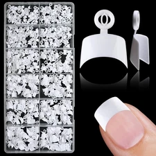 600PCS Short Gel Nail Tips Square Press on Nails White Acrylic Nail Tips Square 