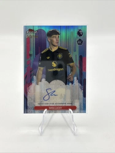2025-26 Topps Finest EPL Shea Lacey FA-SL Rookie Auto Blue /150 Manchester Utd