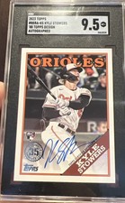 2023 Topps ‘88 design Autograph KYLE STOWERS ROOKIE SGC 9.5 MT+ ORIOLES/MARLINS