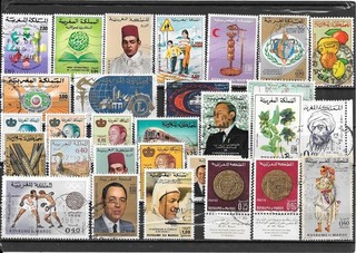 MAROC : BEAU LOT DE TIMBRES OBLITERES