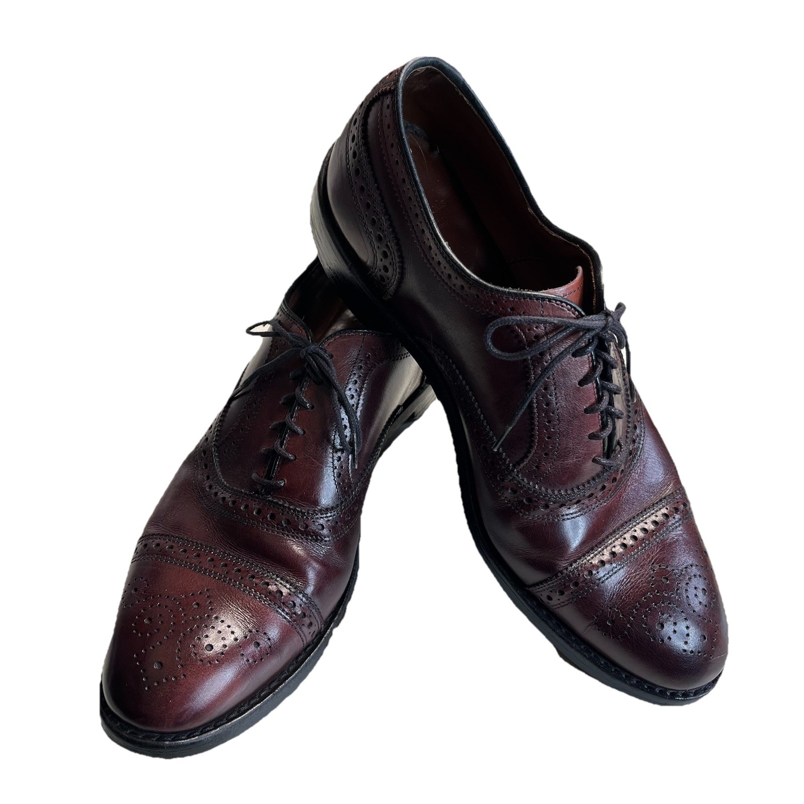 Allen Edmonds “Strand” Cap-Toe Oxford Burgundy Ox Blood Men Dress Shoes Sz 10