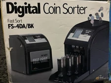 Royal Sovereign FS-4DA/BK Fast Sort 4-Row Auto Coin Sorter Counter