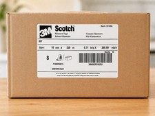 3M Scotch 897 Filament Tape Case 8 Rolls 18mm x 330m Fiberglass Reinforced...