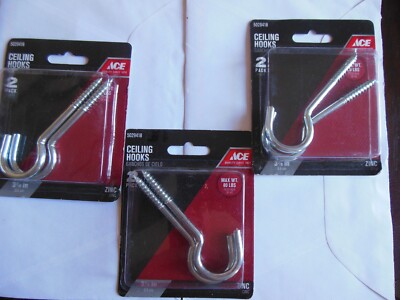 Ace Hardware Zinc Ceiling Hooks 3-7/8 Free