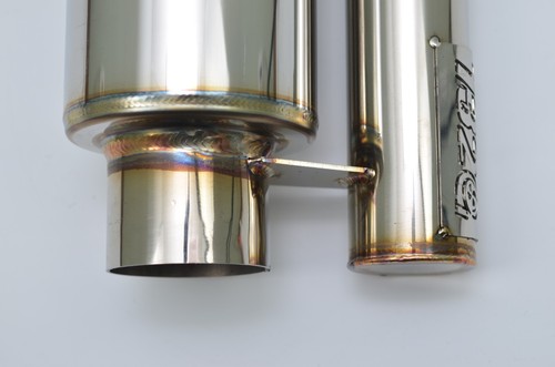 1320 ultra quiet QW resonator muffler stainless steel universal 2.5" inlet & out - Picture 9 of 24