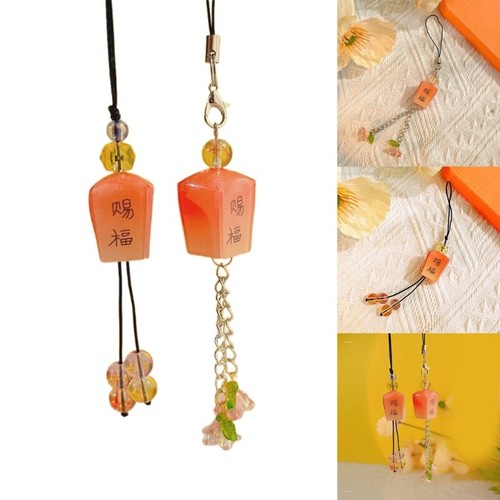 Fashion Wishing Lamp Bead Pendant Phone Straps Lanyard Pocket Keychain Strap - Zdjęcie 2 z 10