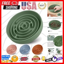 Silicone Slow Feeder Dog Bowl with Suction Cups - Non-Slip, Eco-Friendly Design