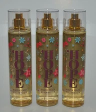 3 BATH & BODY WORKS HOPE WINTER PEACH MARSHMALLOW FINE FRAGRANCE MIST SPRAY 8OZ