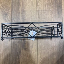 Boston International Wave Design Guest Towel Napkin Holder Caddy, Black BID159