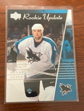 KYLE MCLAREN 2002-03 UPPER DECK ROOKIE UPDATE SAN JOSE SHARKS CARD #87
